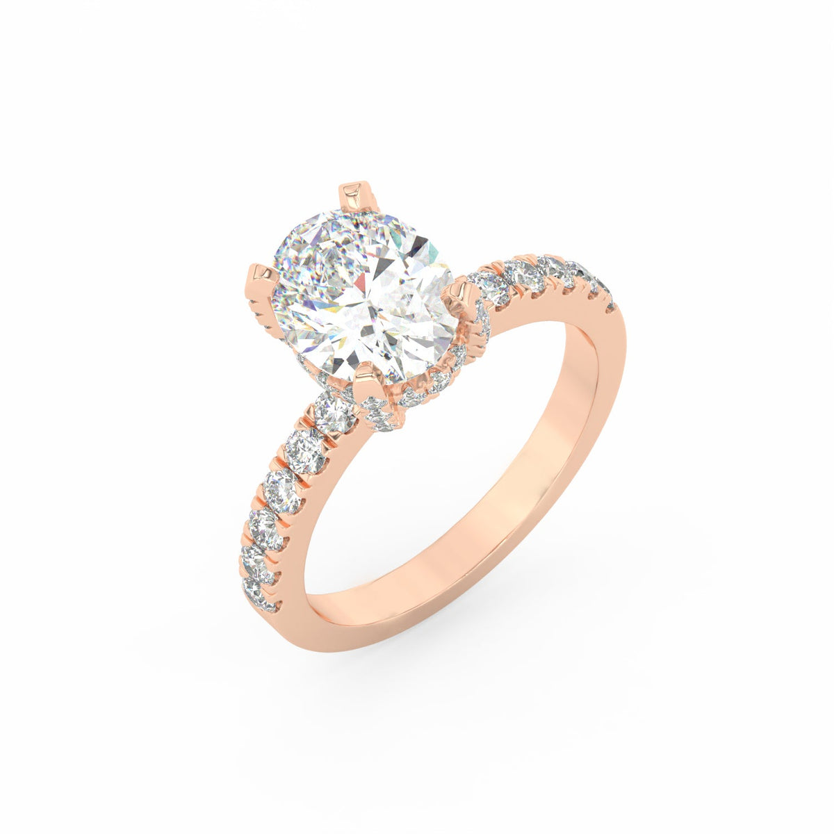 3.18Ct Oval Cut Moissanite Halo Engagement Ring 14K Yellow Gold Plated
