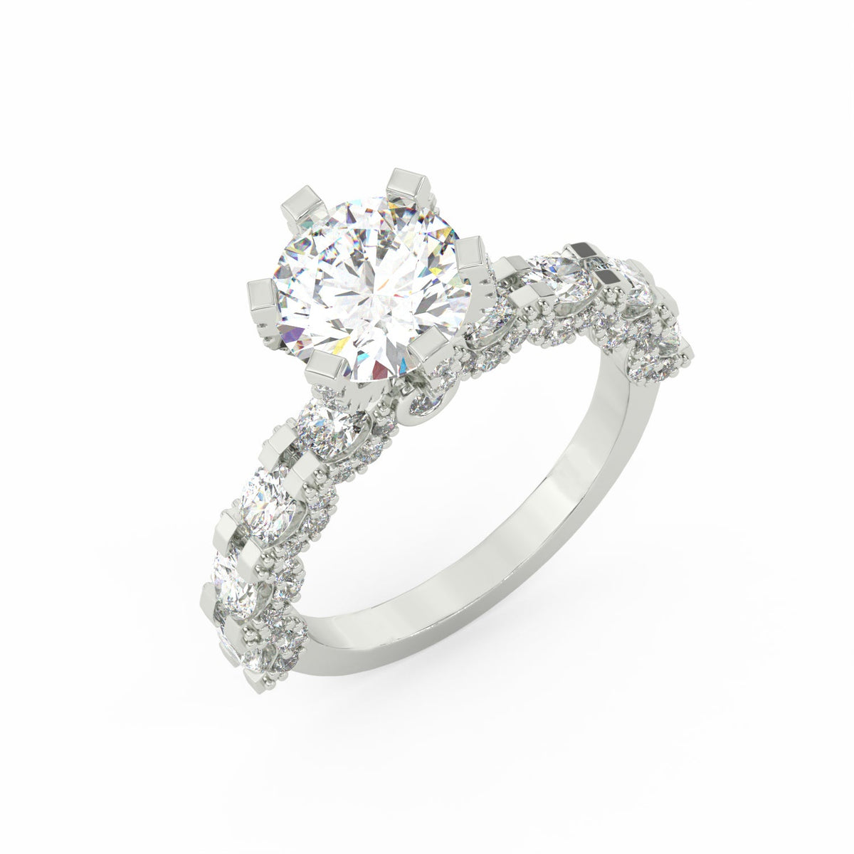 4Ct Round Cut Moissanite Women's Wedding Engagement Ring 14K Yellow Gold Plated