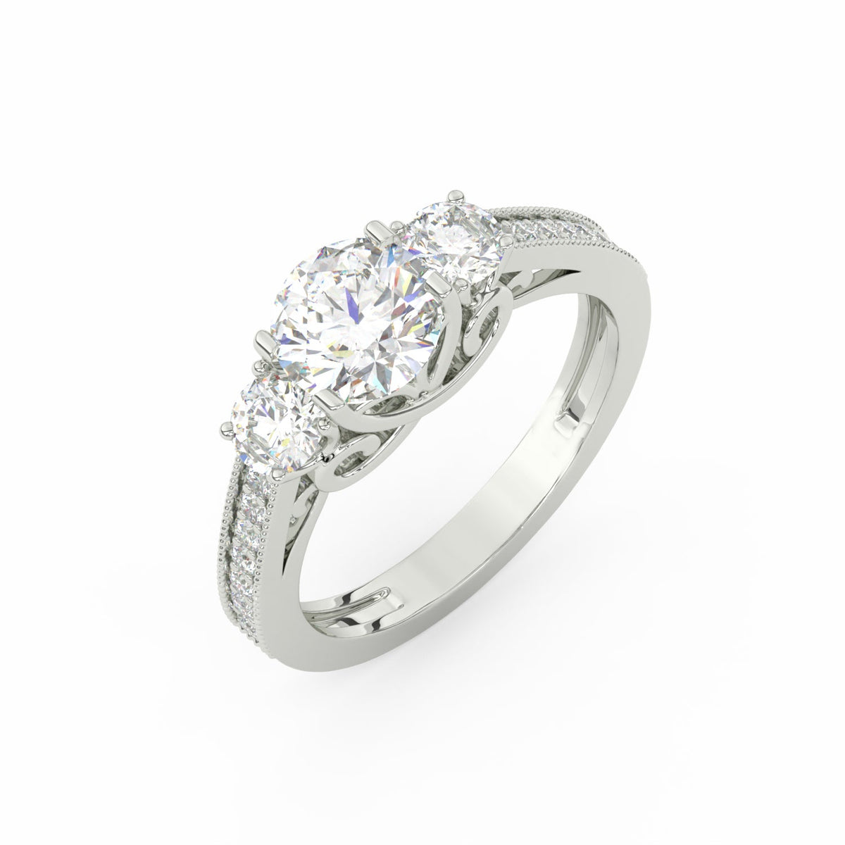 1.95Ct Round Cut Moissanite Women Engagement Wedding Ring 14K Yellow Gold Plated