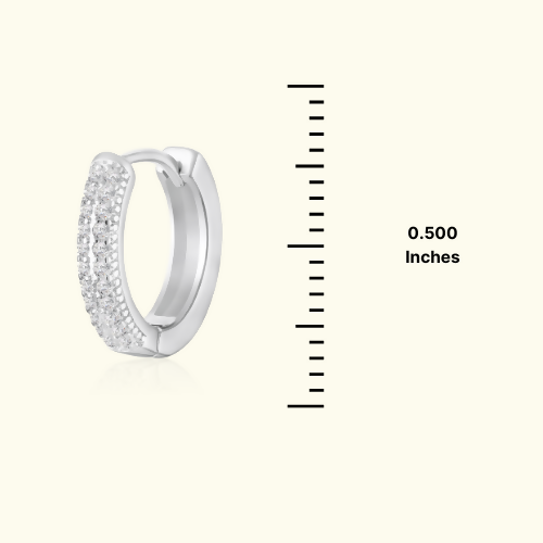 Double Line CZ Silver Bali