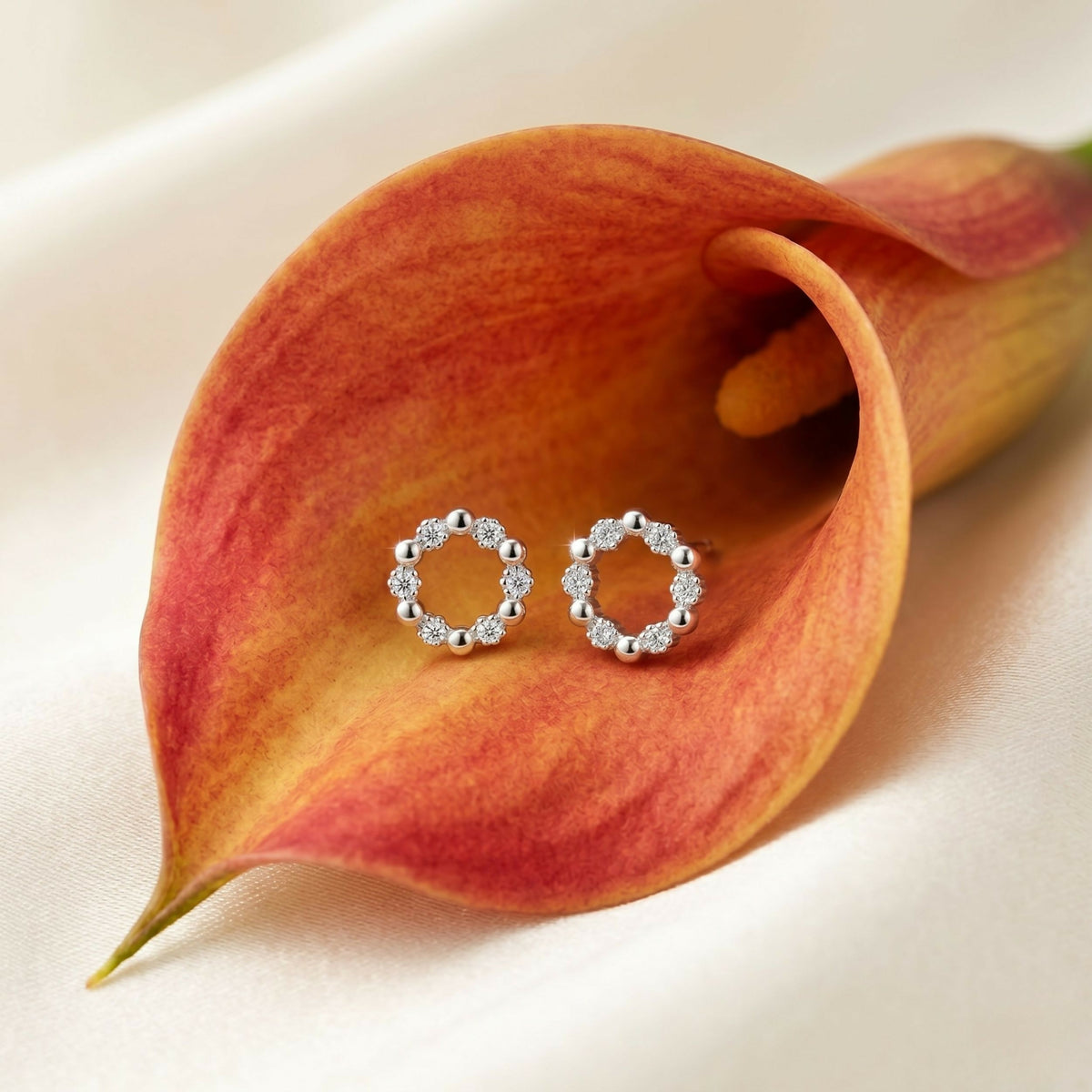 Moonbeam Silver Studs