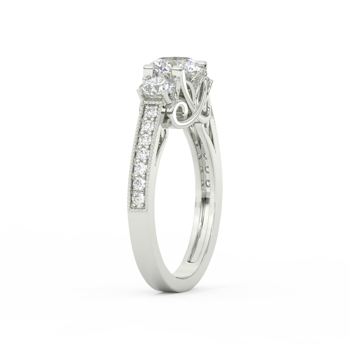 1.95Ct Round Cut Moissanite Women Engagement Wedding Ring 14K Yellow Gold Plated