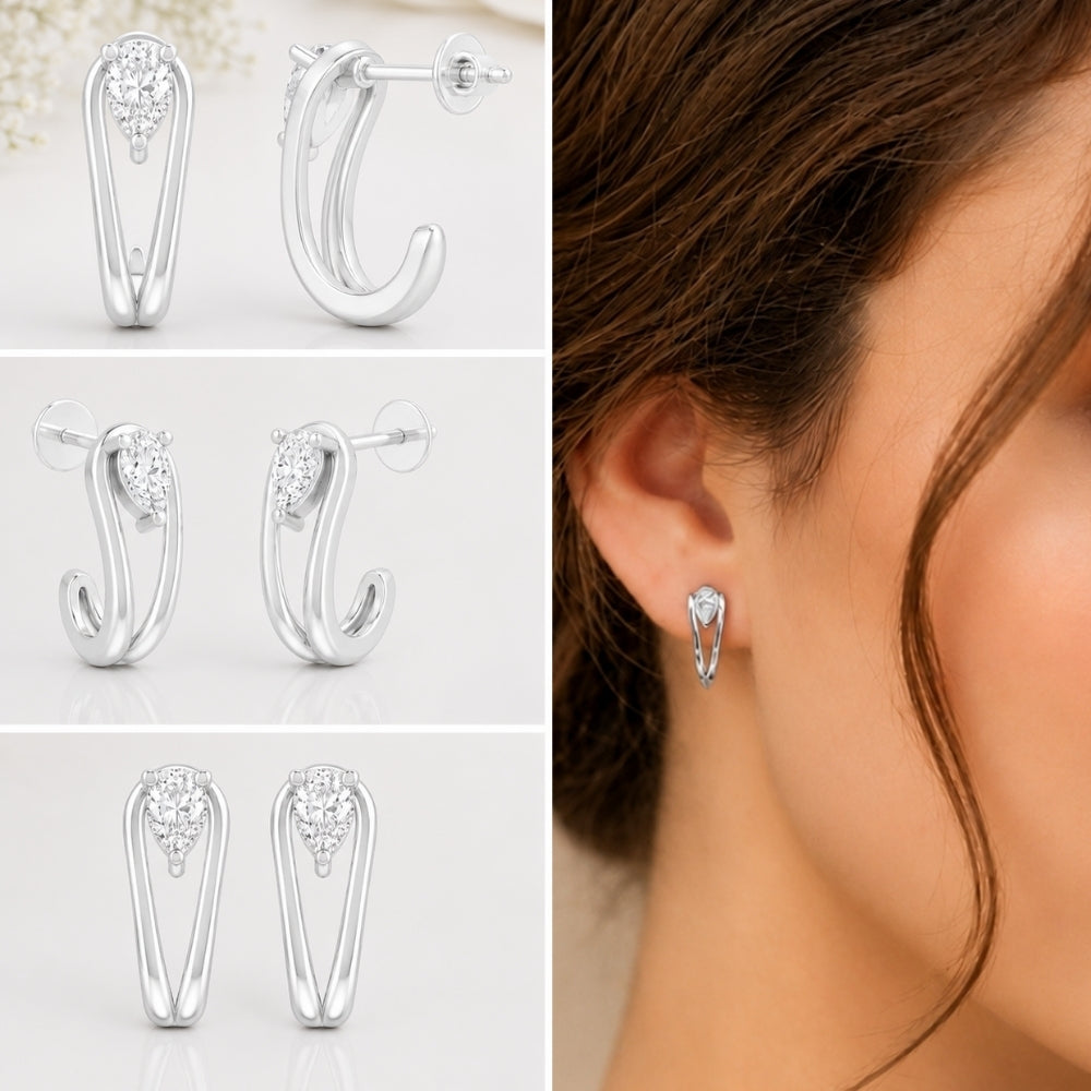 MAIRA Elara Pear Drop 925 Sterling Silver Earrings