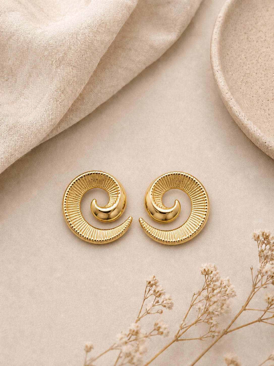 Textured Spiral Studs