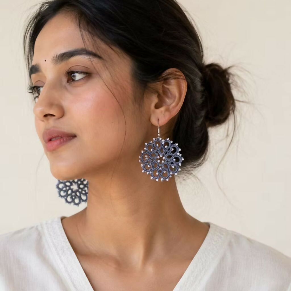 Smoky Halo Earrings