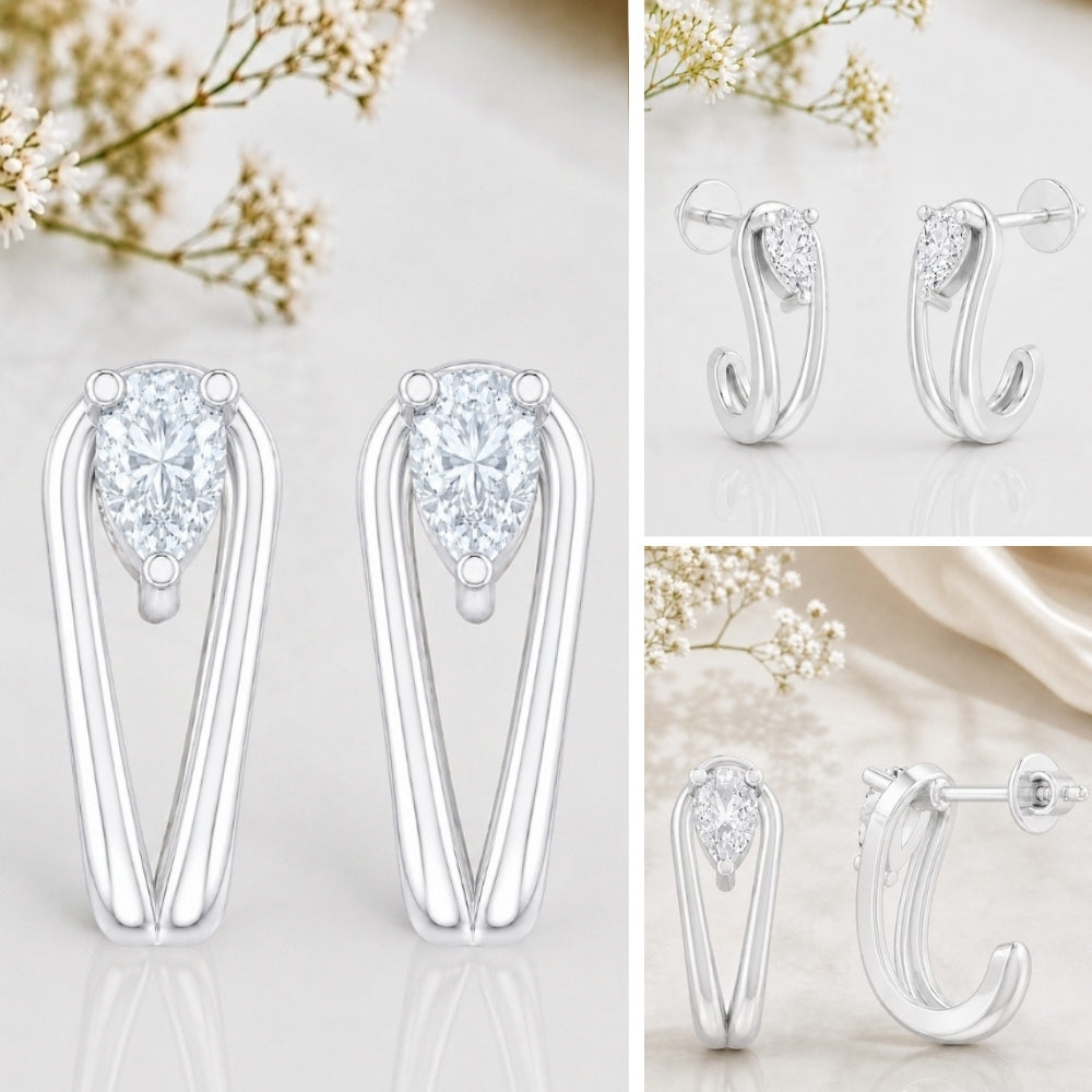 MAIRA Elara Pear Drop 925 Sterling Silver Earrings