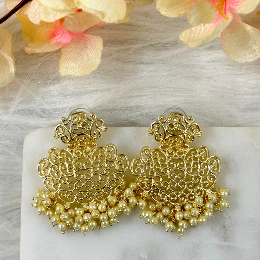Gold Plated Filigree Earrings