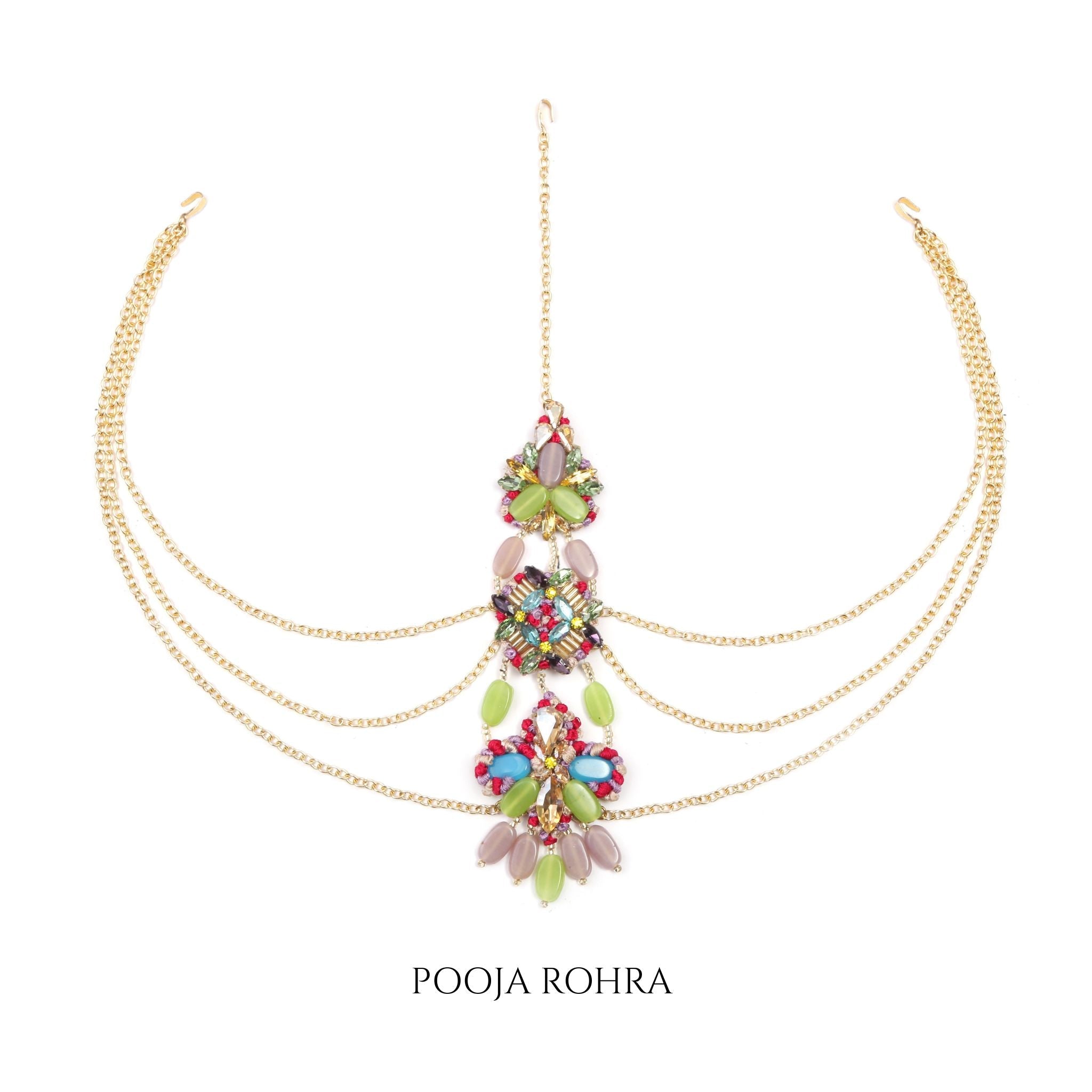 Ivy Sheeshpatti with layered chains