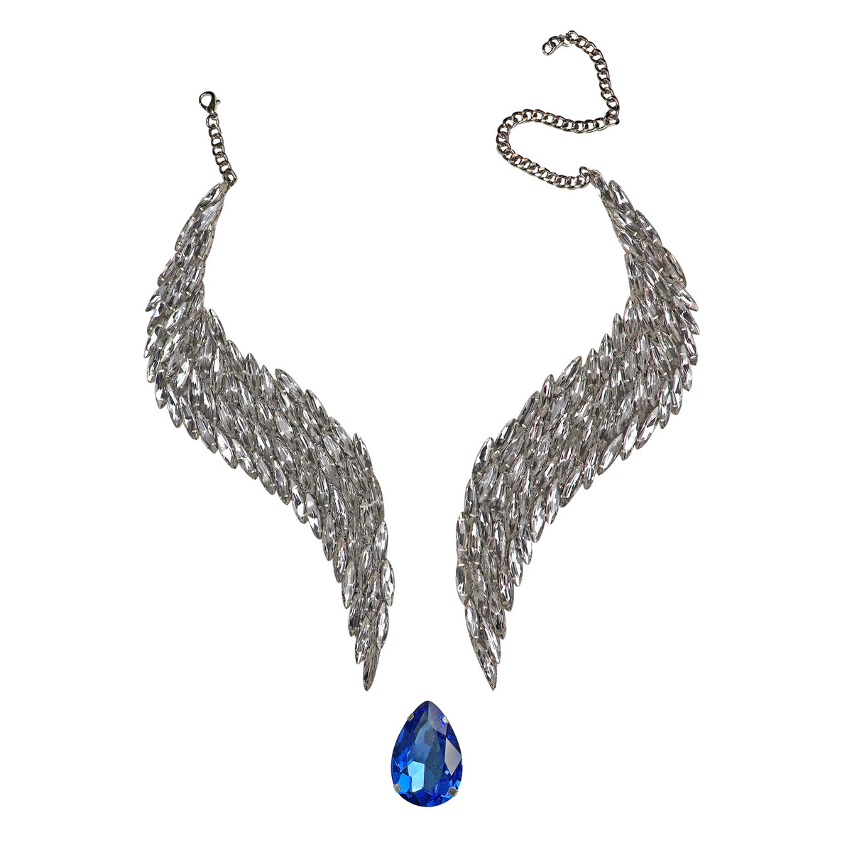 Celestial Flight: The Floating Pendant in Sapphire