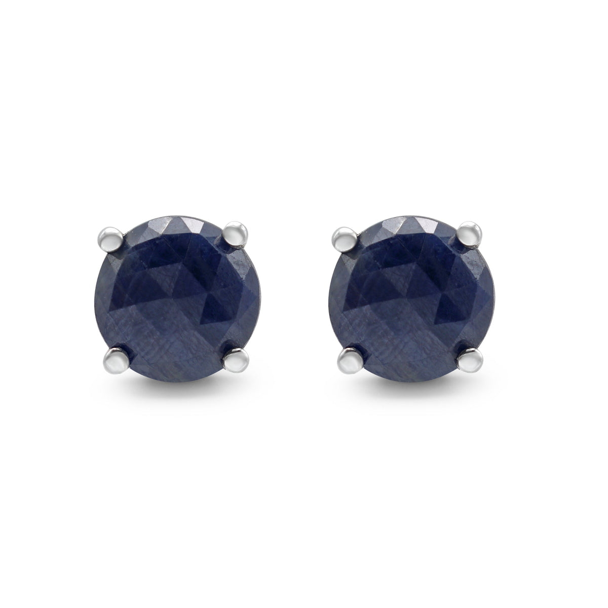925 Silver Blue Sapphire Stud Earrings
