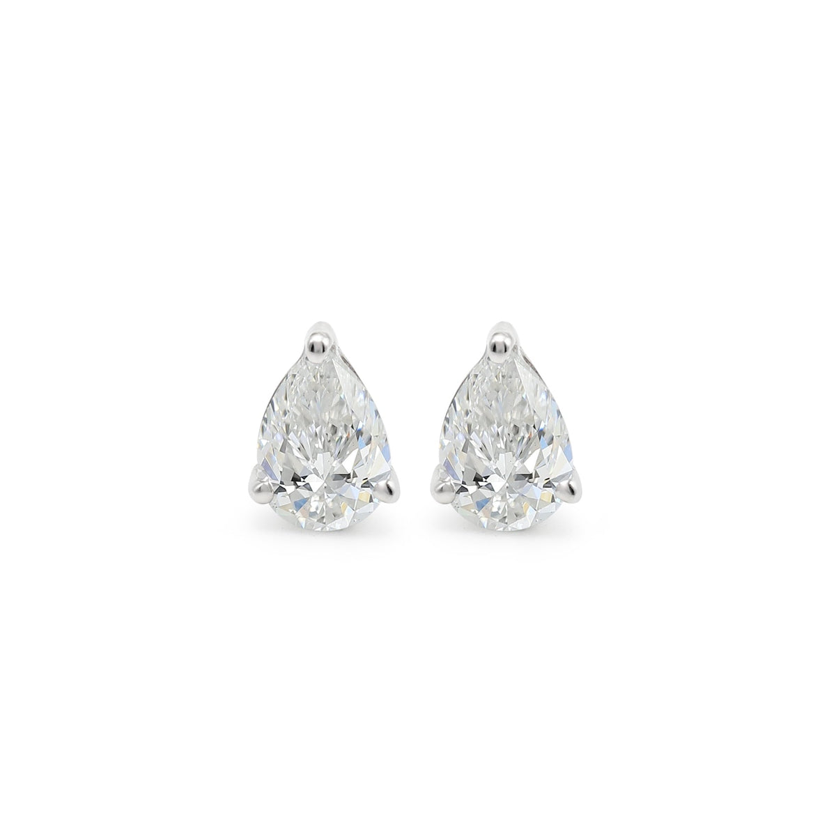 925 Silver Pear Moissanite Stud Earrings