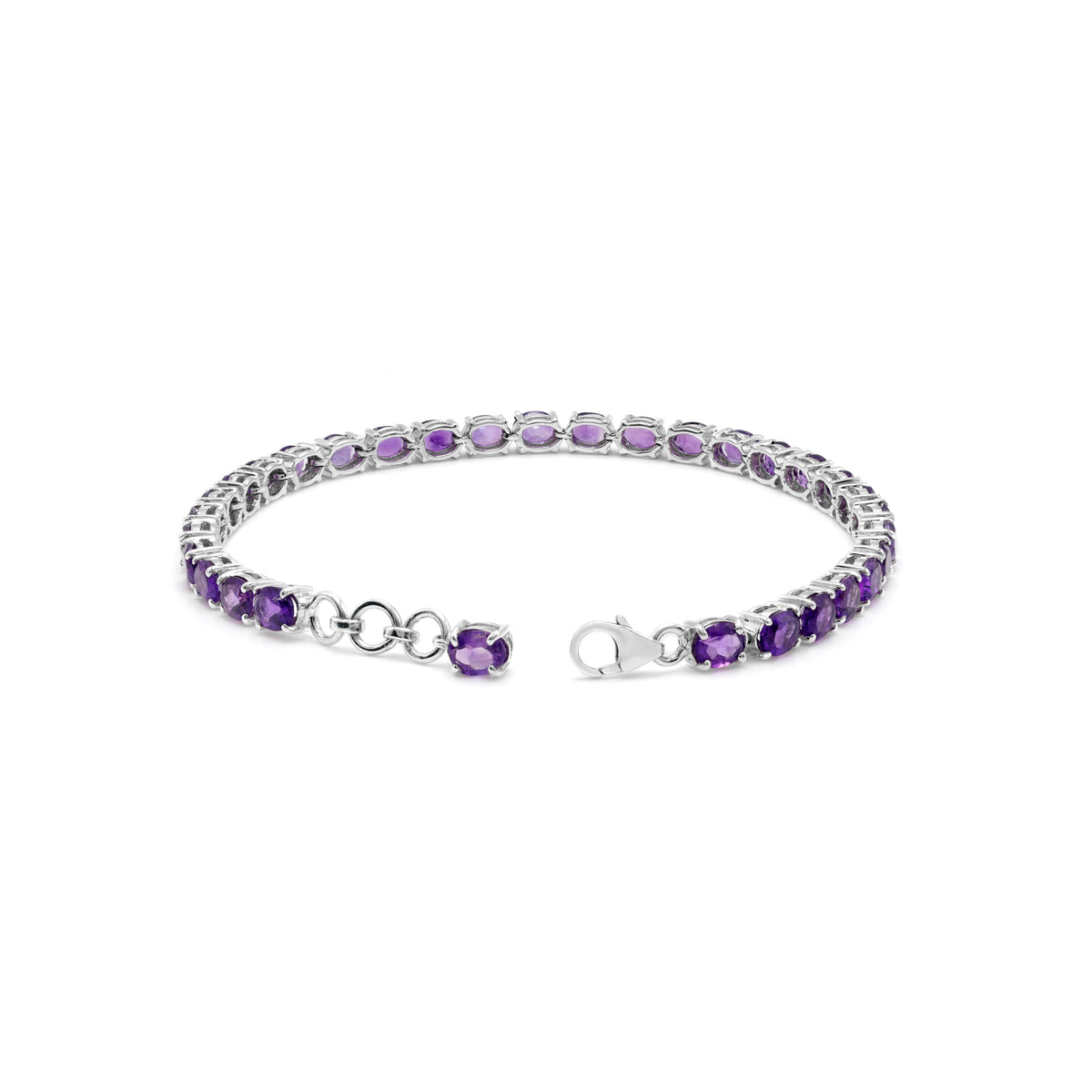 925 Sterling Silver Amethyst Stone Bracelet 2
