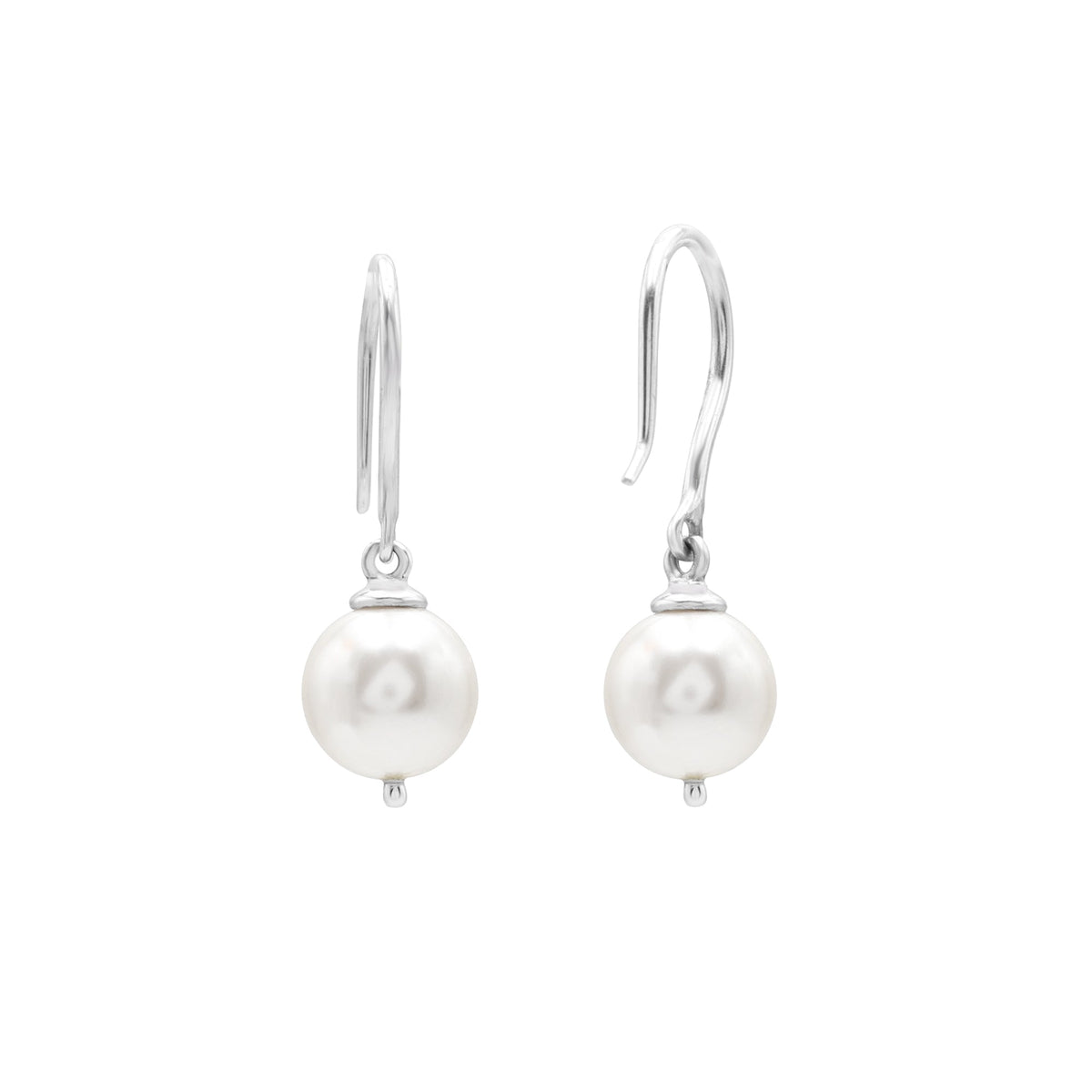 925 Sterling Silver Fresh-Water Pearl Earrings Back View