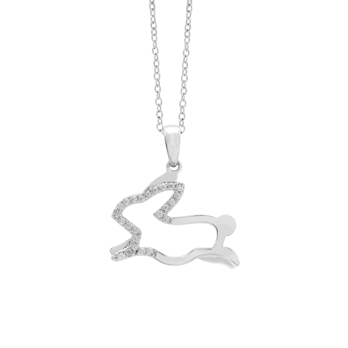 925 Sterling Silver Rabbit Pendant