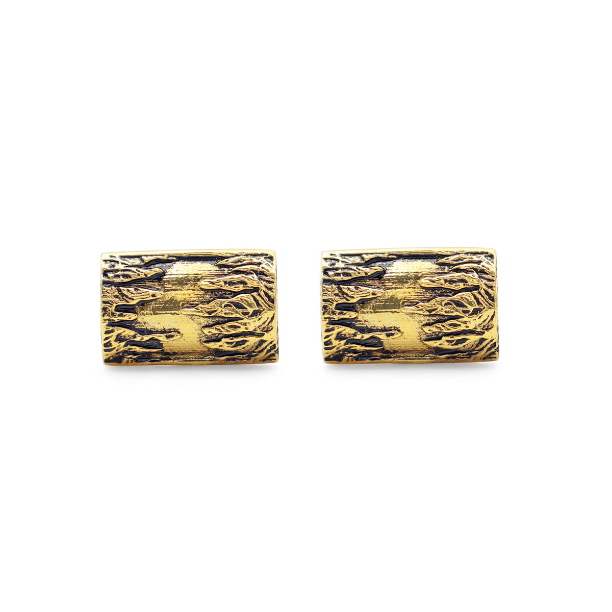 925 Sterling Silver Yellow Gold Plated Cufflinks