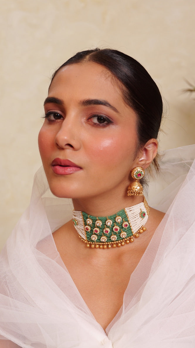 Sitara Nakshi Temple Choker Set