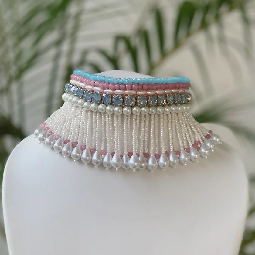 Blush Necklace handcrafted by Label Pooja Rohra
