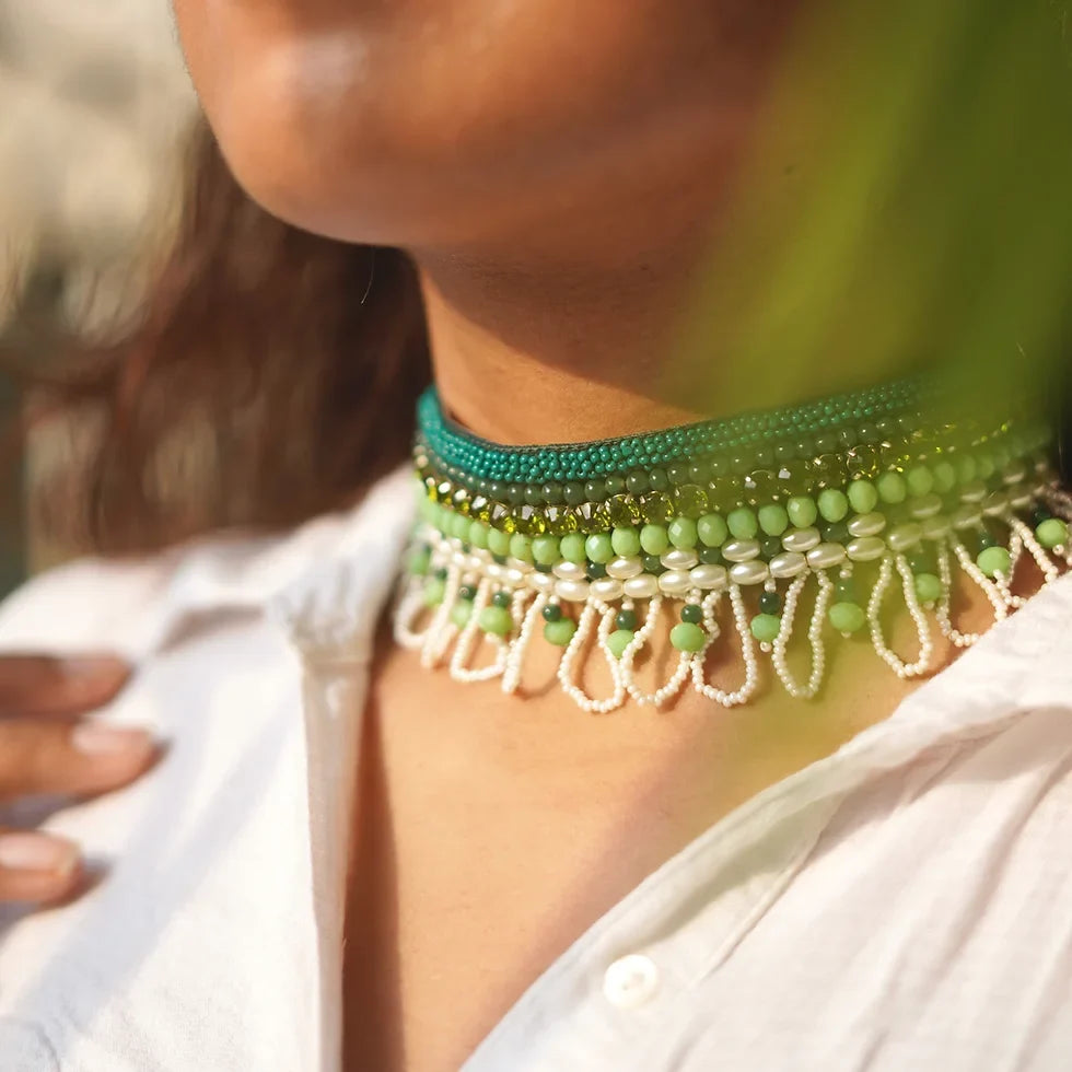 Inaya Choker Necklace handcrafted by Label Pooja Rohra
