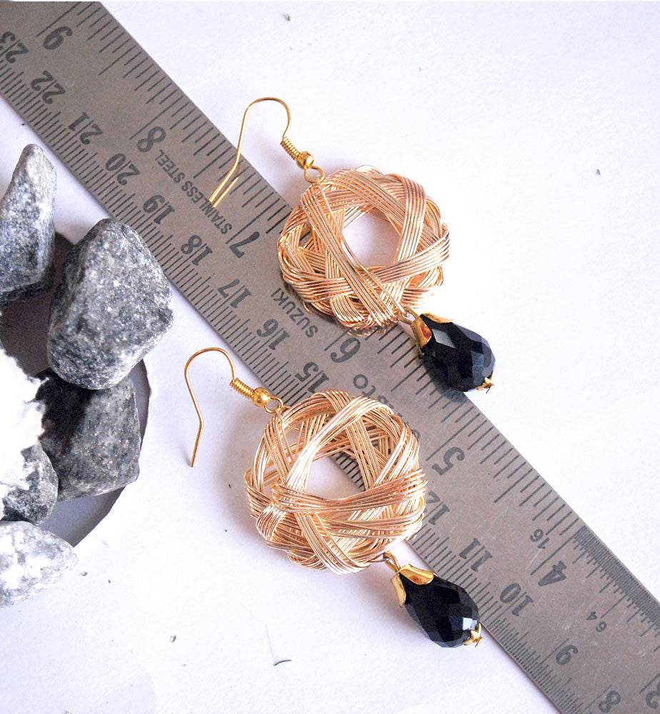 Traditional Kundan earrings in gold-tone, perfect for weddings and festive wear