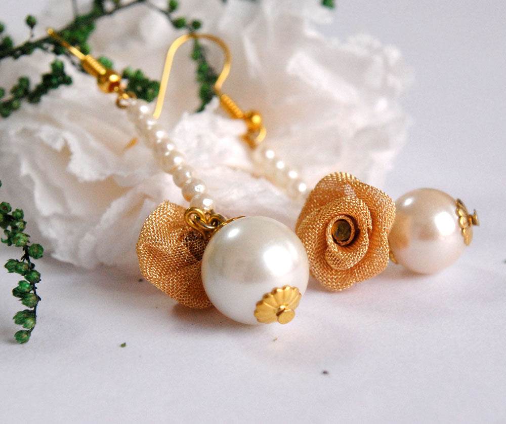 Traditional Kundan earrings in gold-tone, perfect for weddings and festive wear