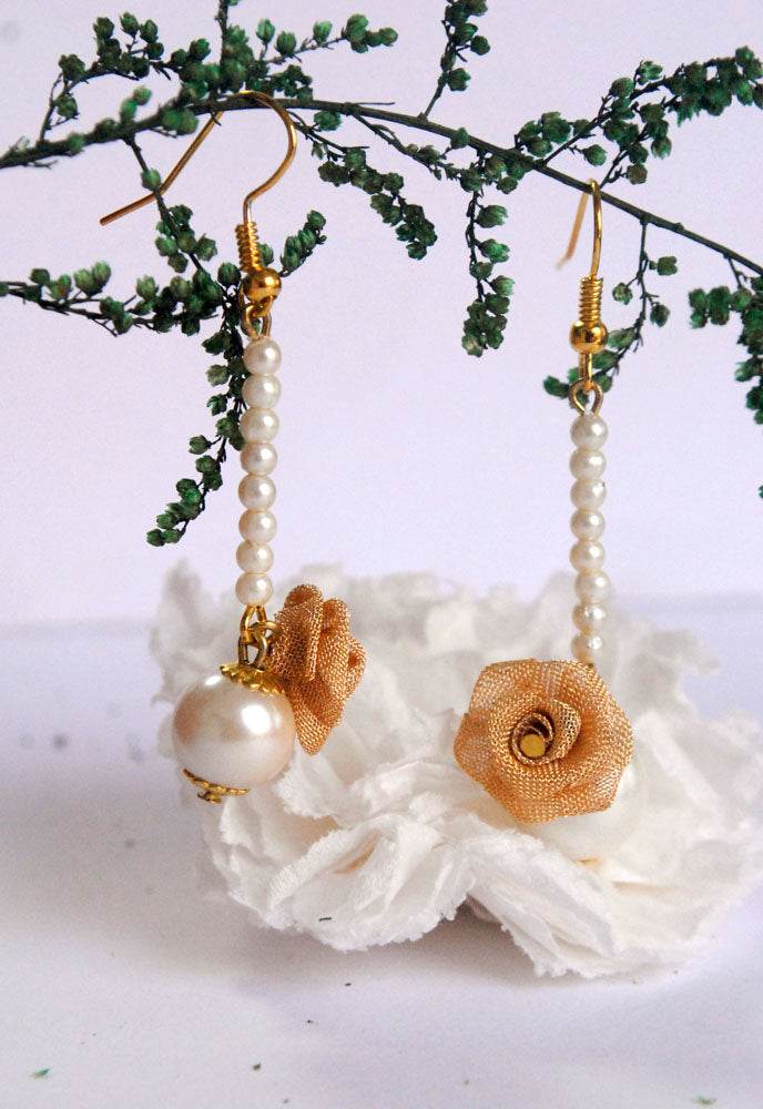 Traditional Kundan earrings in gold-tone, perfect for weddings and festive wear