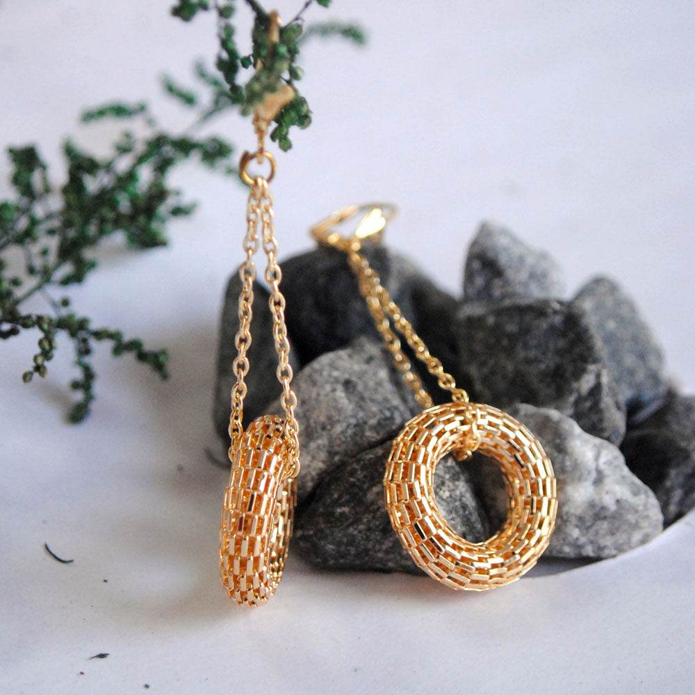Traditional Kundan earrings in gold-tone, perfect for weddings and festive wear