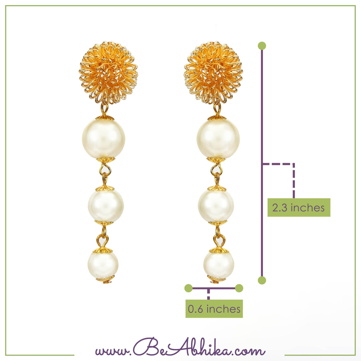 The Golden Porcupine Earrings - BeAbhika.com