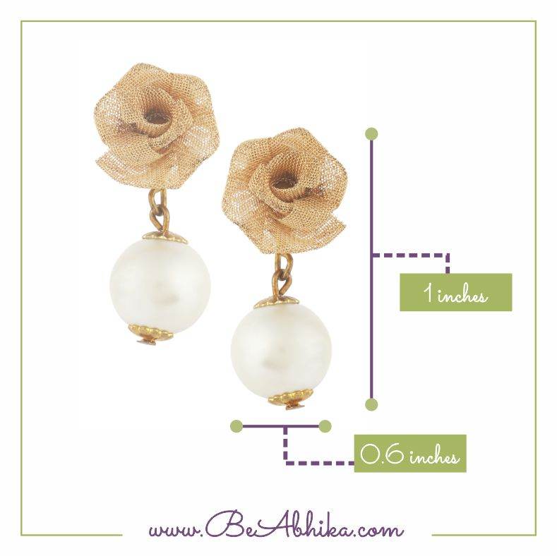 Traditional Kundan earrings in gold-tone, perfect for weddings and festive wear