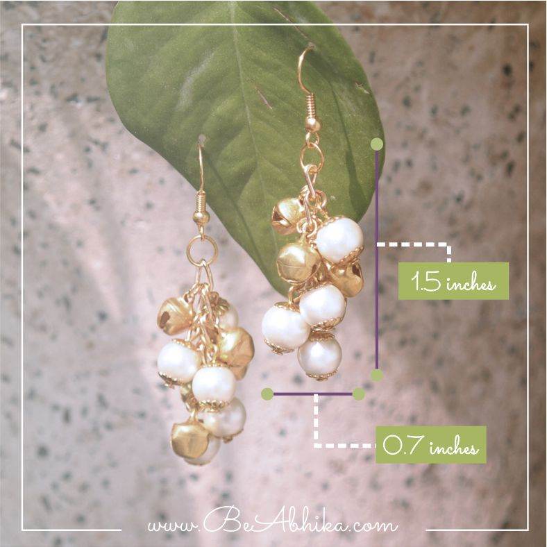 Traditional Kundan earrings in gold-tone, perfect for weddings and festive wear