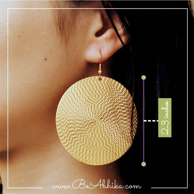 Traditional Kundan earrings in gold-tone, perfect for weddings and festive wear