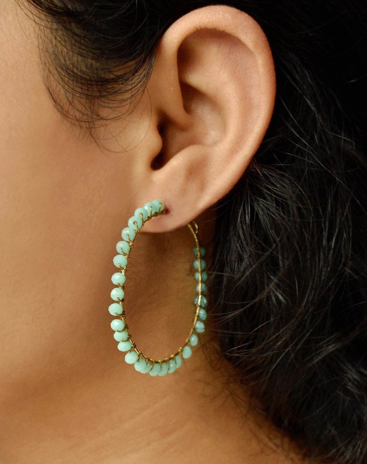 Traditional Kundan earrings in gold-tone, perfect for weddings and festive wear