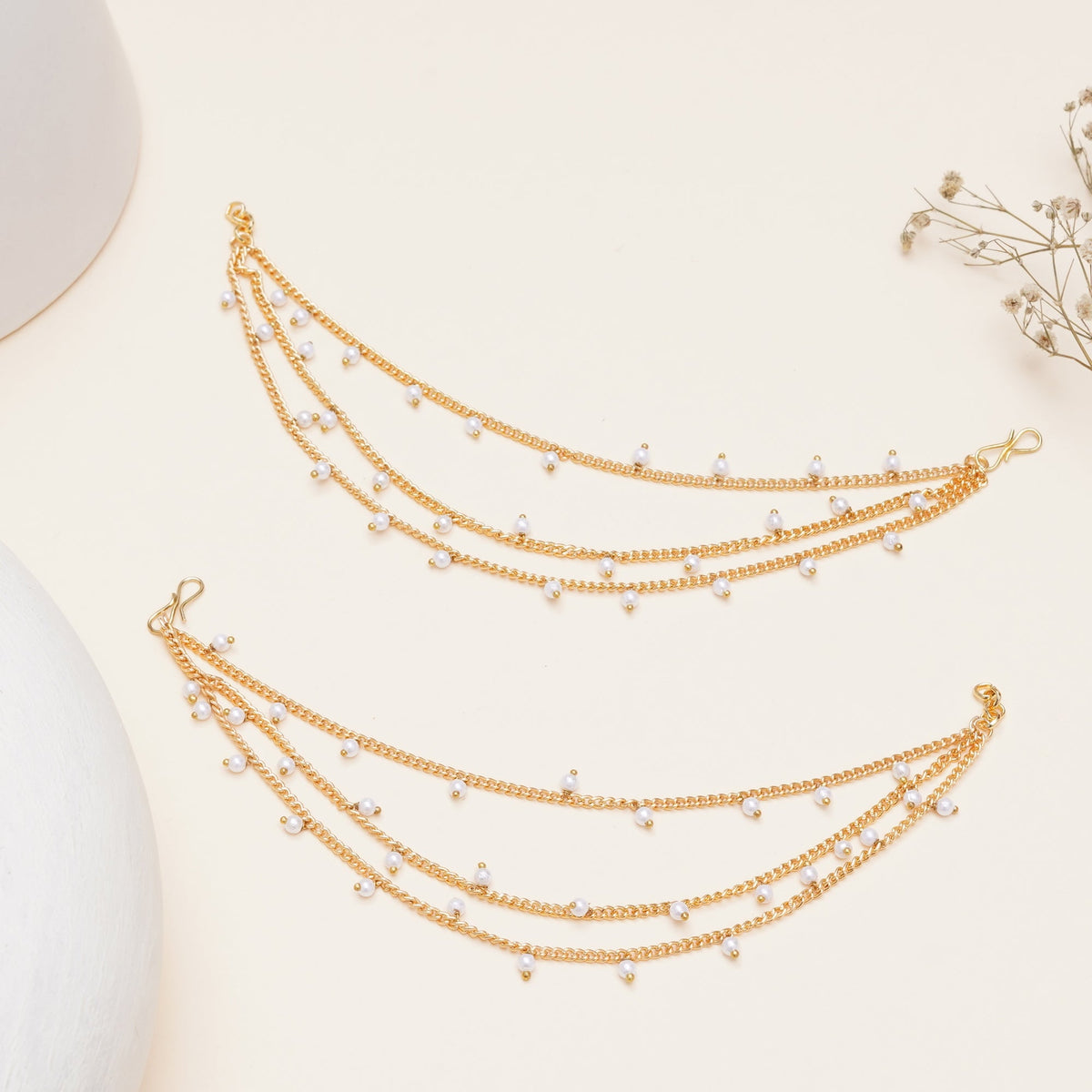 Pearl Cascade Hair Chain