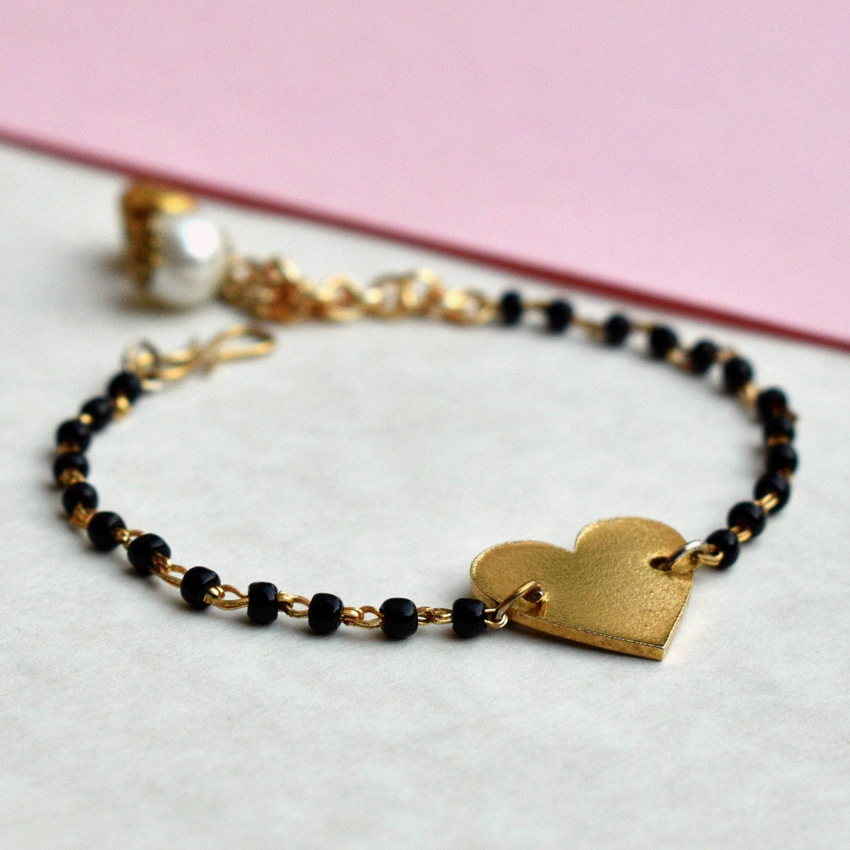 black beads mangalsutra bracelets