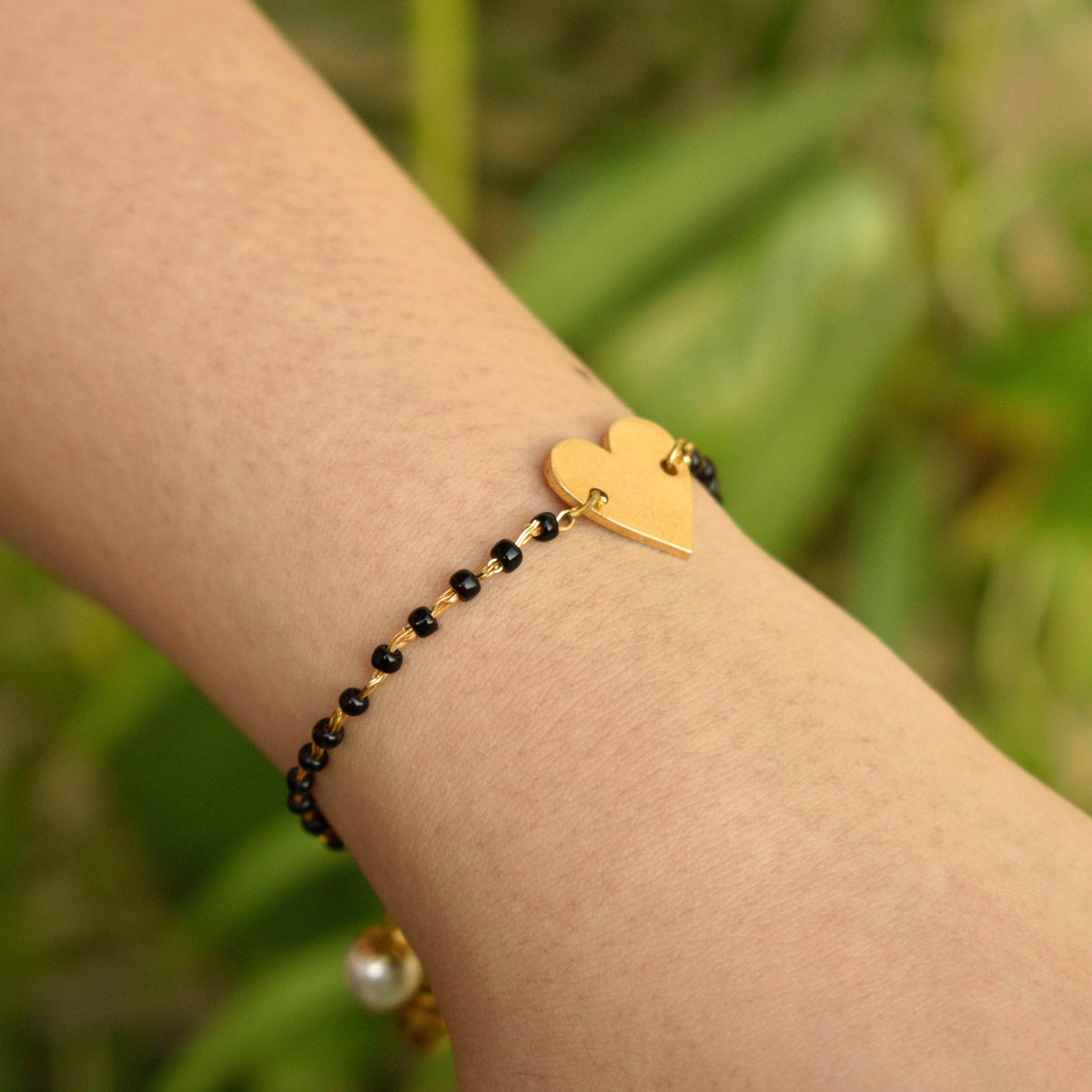 black beads mangalsutra bracelets