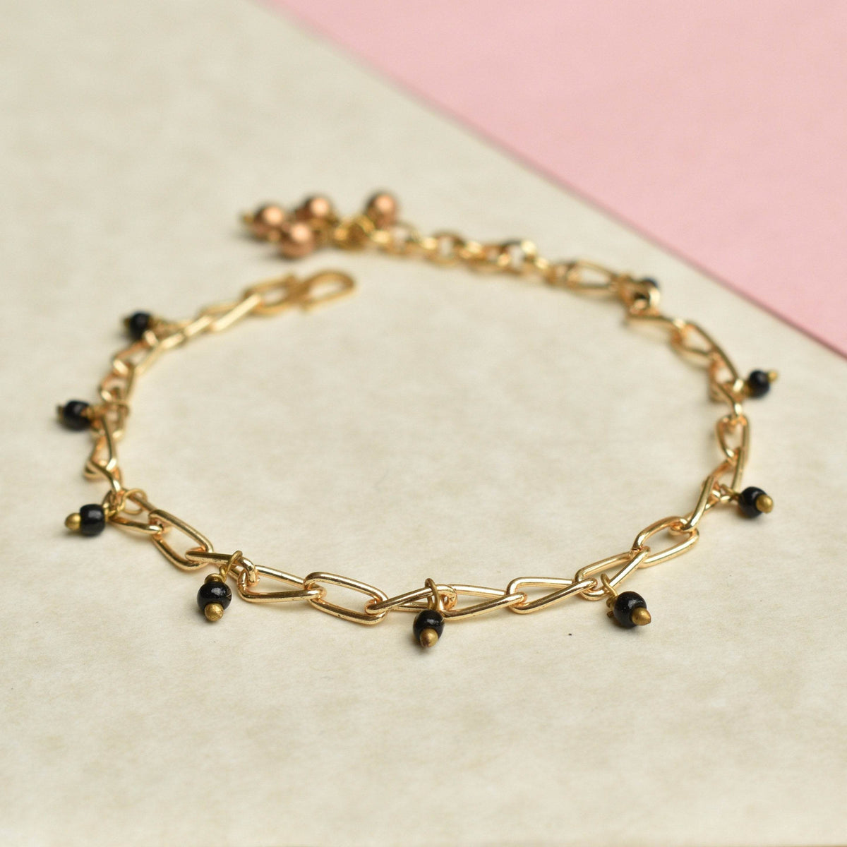 black beads mangalsutra bracelet