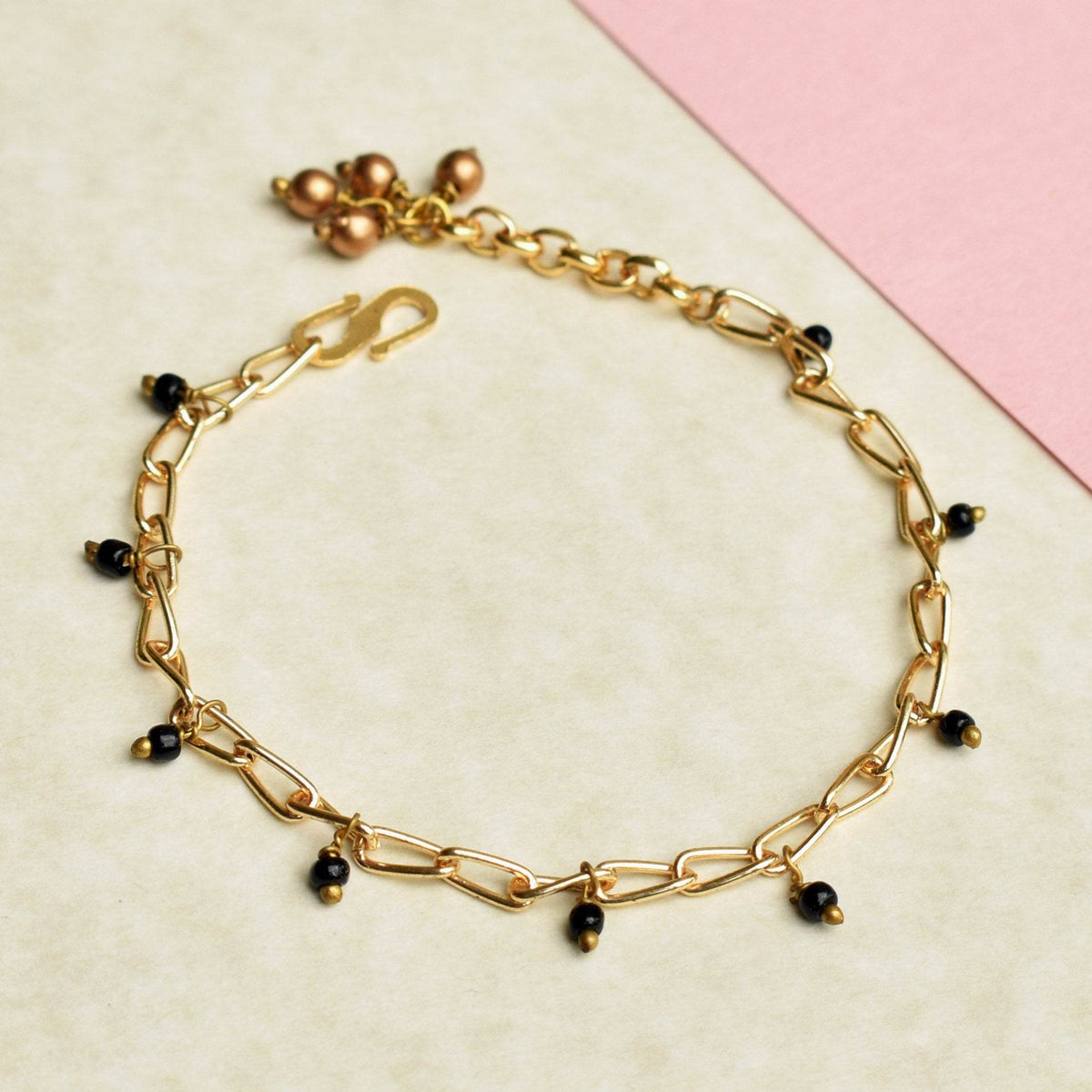 black beads mangalsutra bracelet