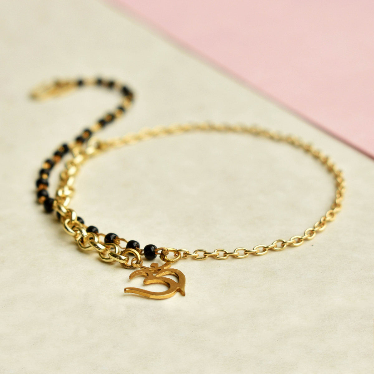 black beads mangalsutra bracelet