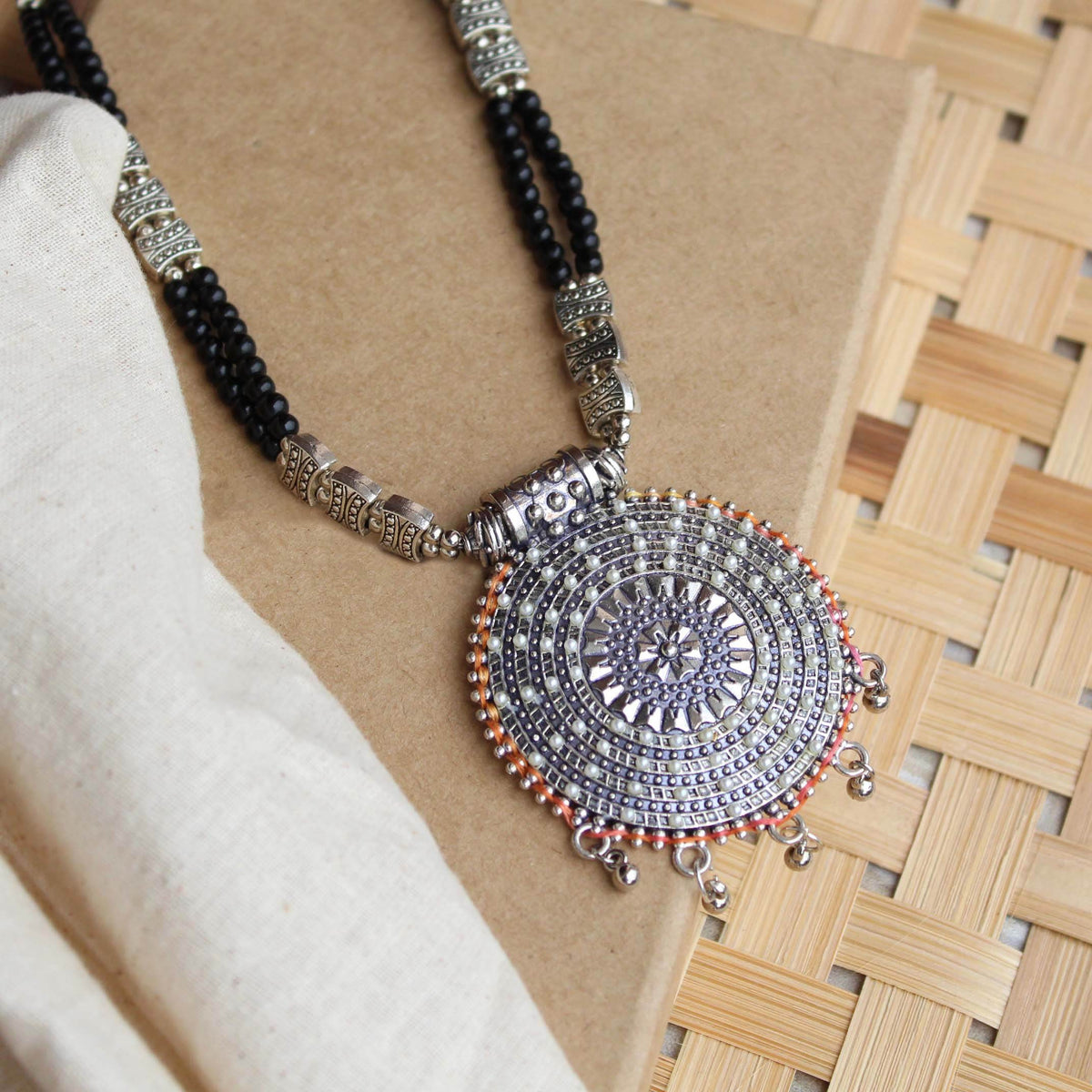 Oxidized necklaces with matching earrings perfect for dandia night designer navratri jewelry colorful necklaces