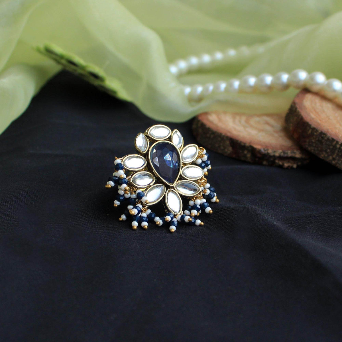 Floral Grace Ring & Earring Set - BeAbhika.com