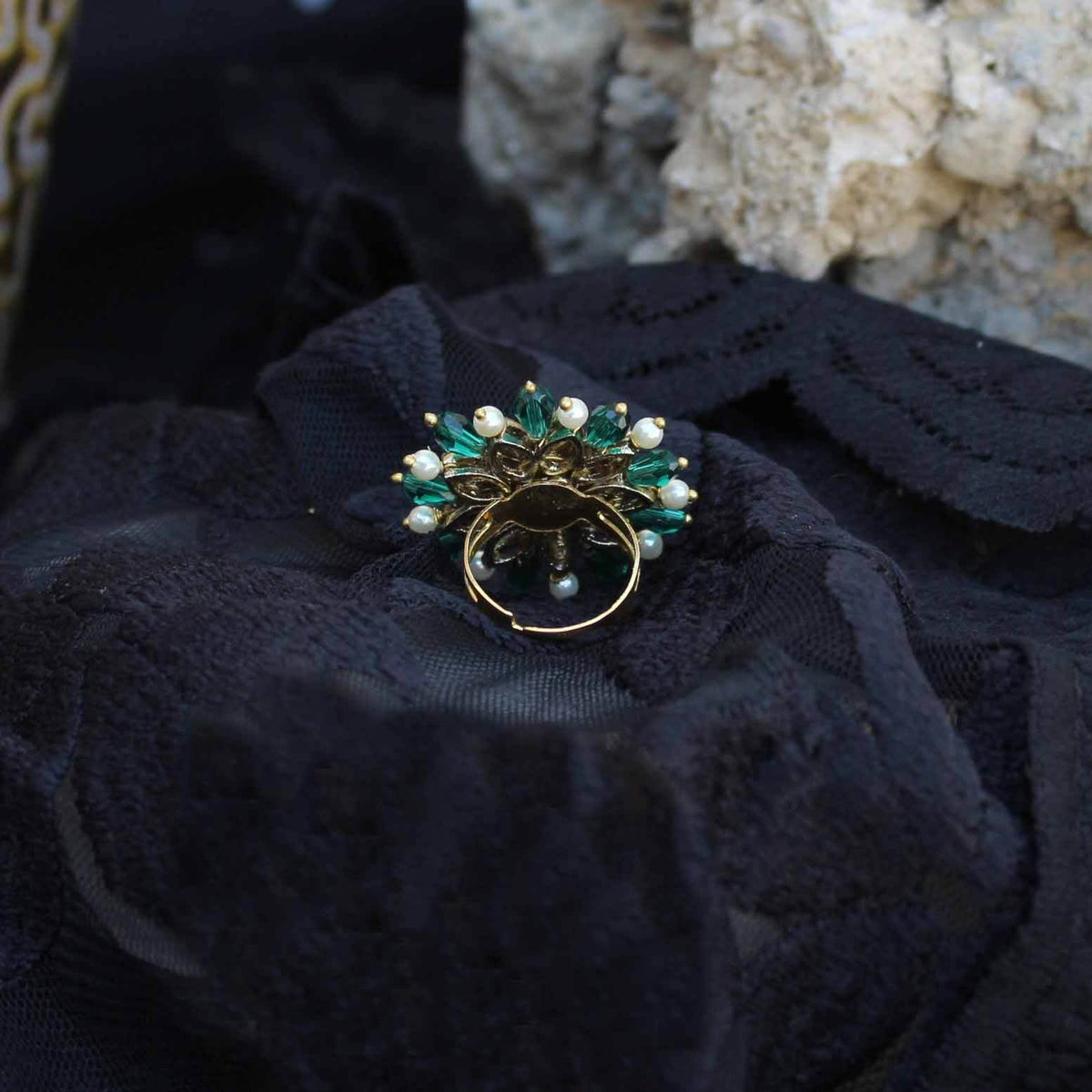 Pearl Twirl Pine Ring - BeAbhika.com