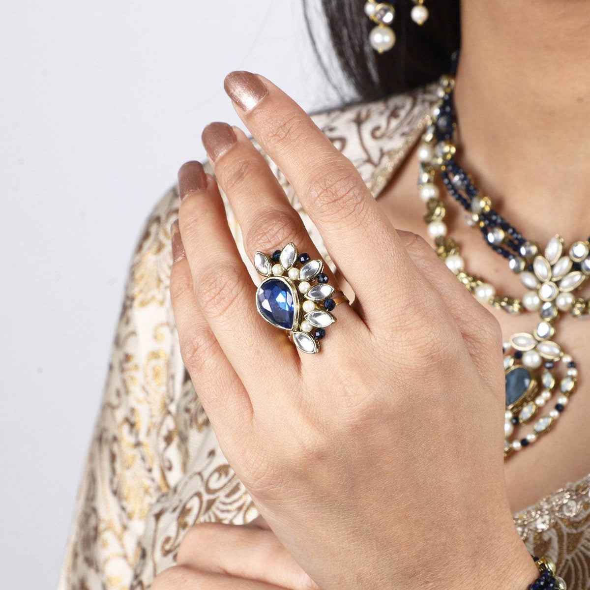 Blues Hues Rings - BeAbhika.com