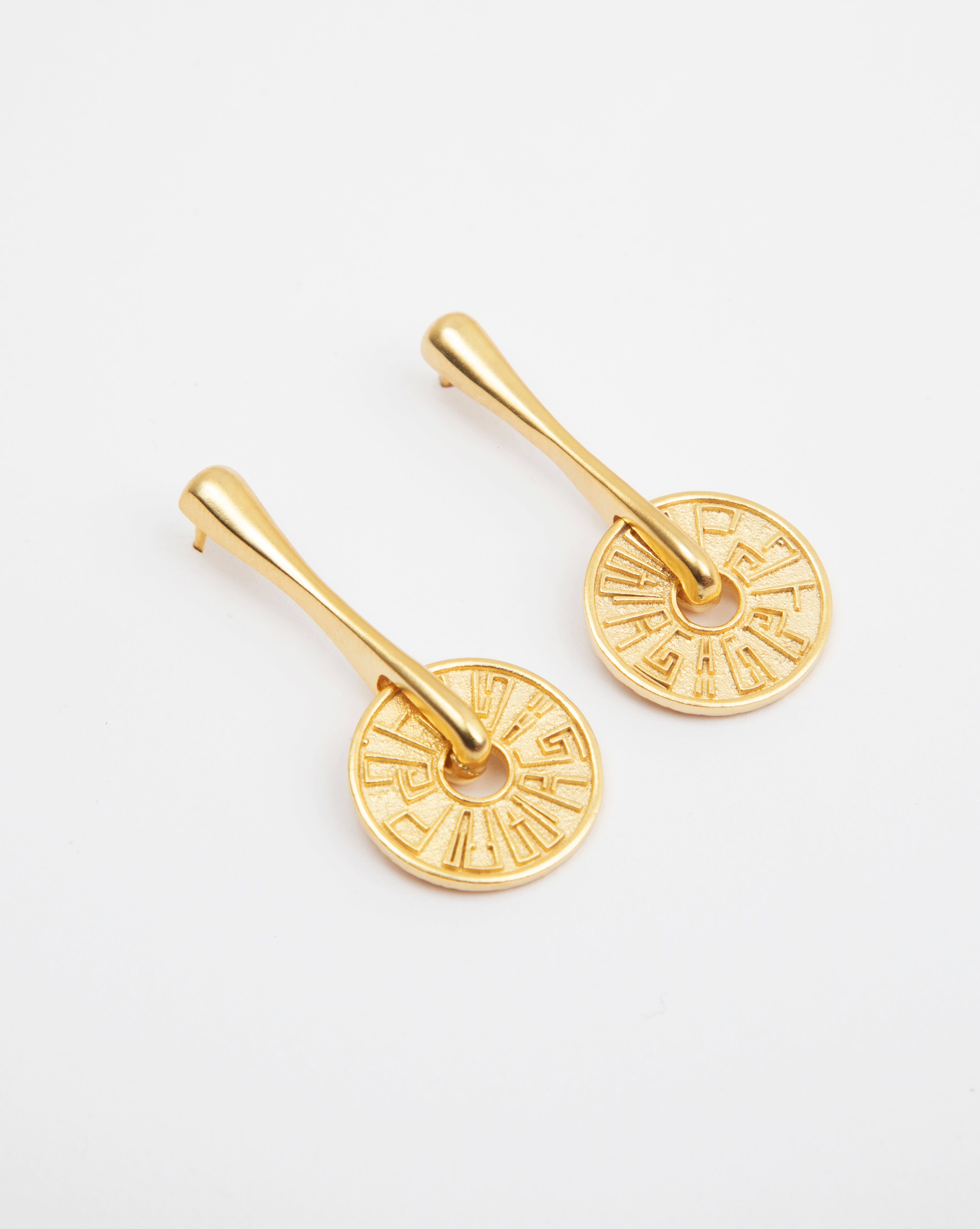 UTOPIAN INSCRIPTION EARRINGS