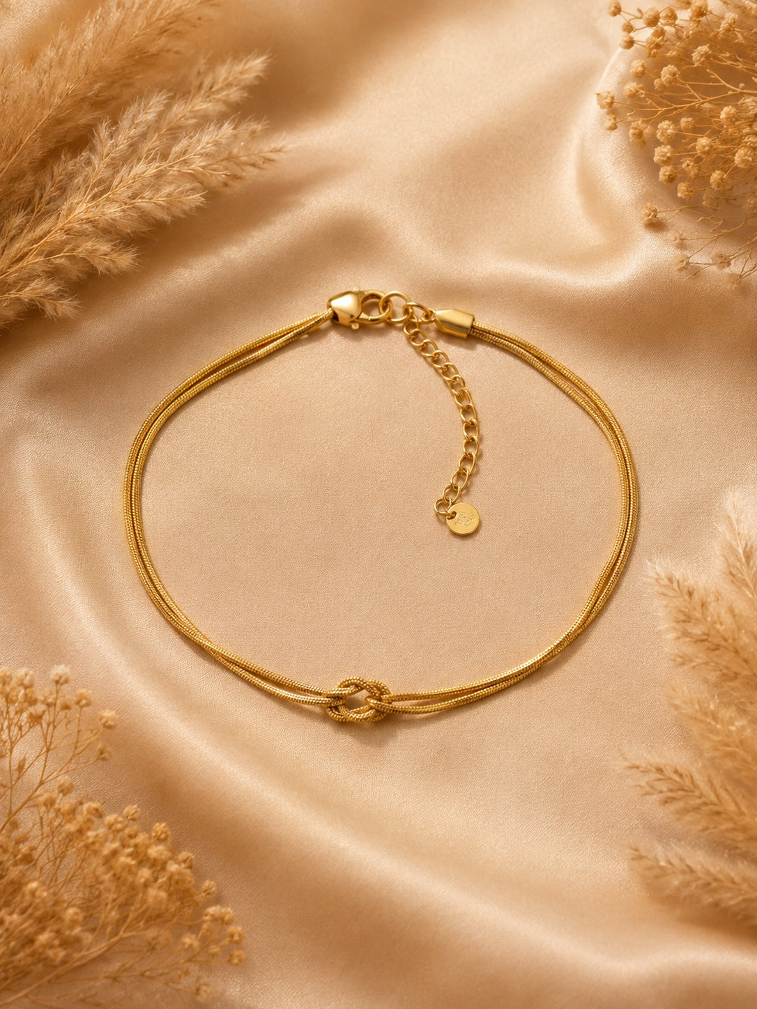 gold-knot-anklet-for-women-anti-tarnish-double-layer-stainless-steel-anklet