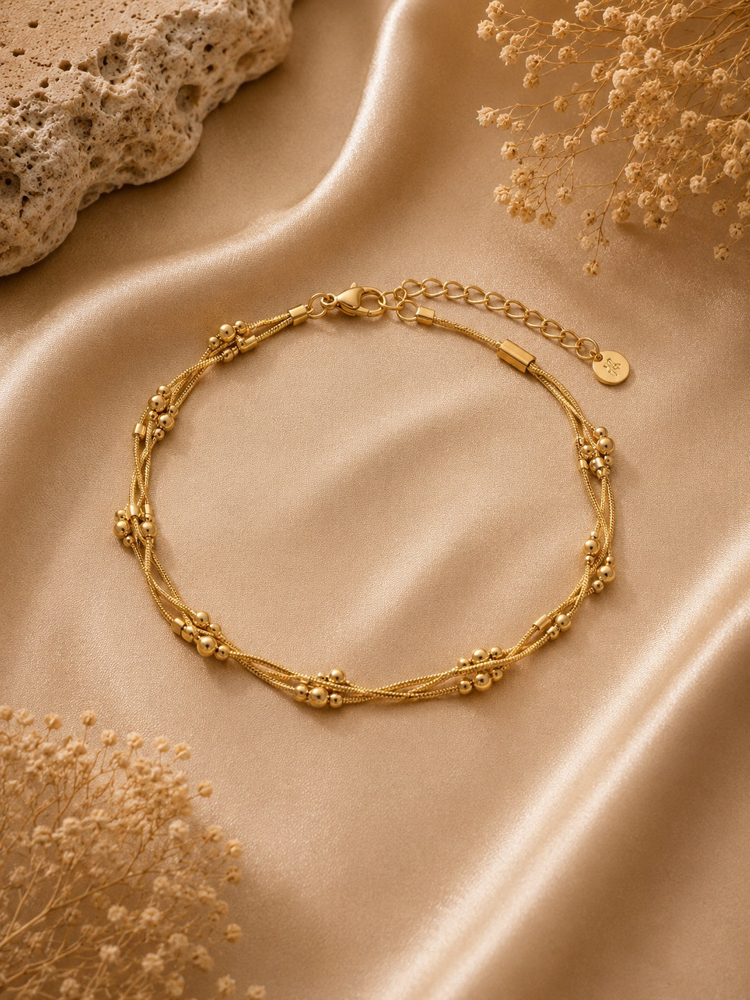 gold-twisted-beaded-anklet-for-women-anti-tarnish-stainless-steel-adjustable-anklet