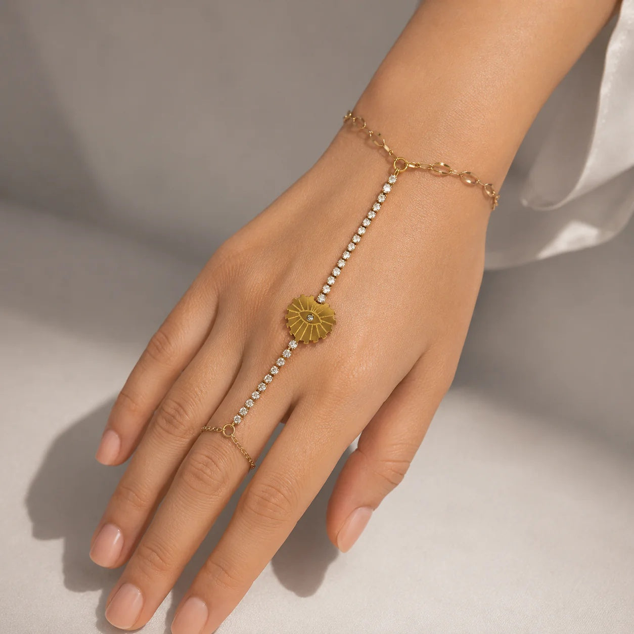 gold-sunburst-hathphool-hand-chain-with-cz-stones-adjustable-finger-bracelet-for-women