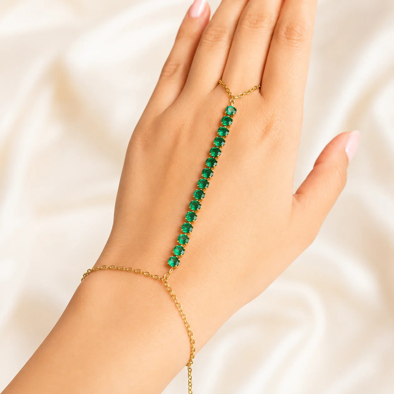 emerald-green-cz-stone-gold-hathphool-hand-chain-adjustable-finger-bracelet-for-women
