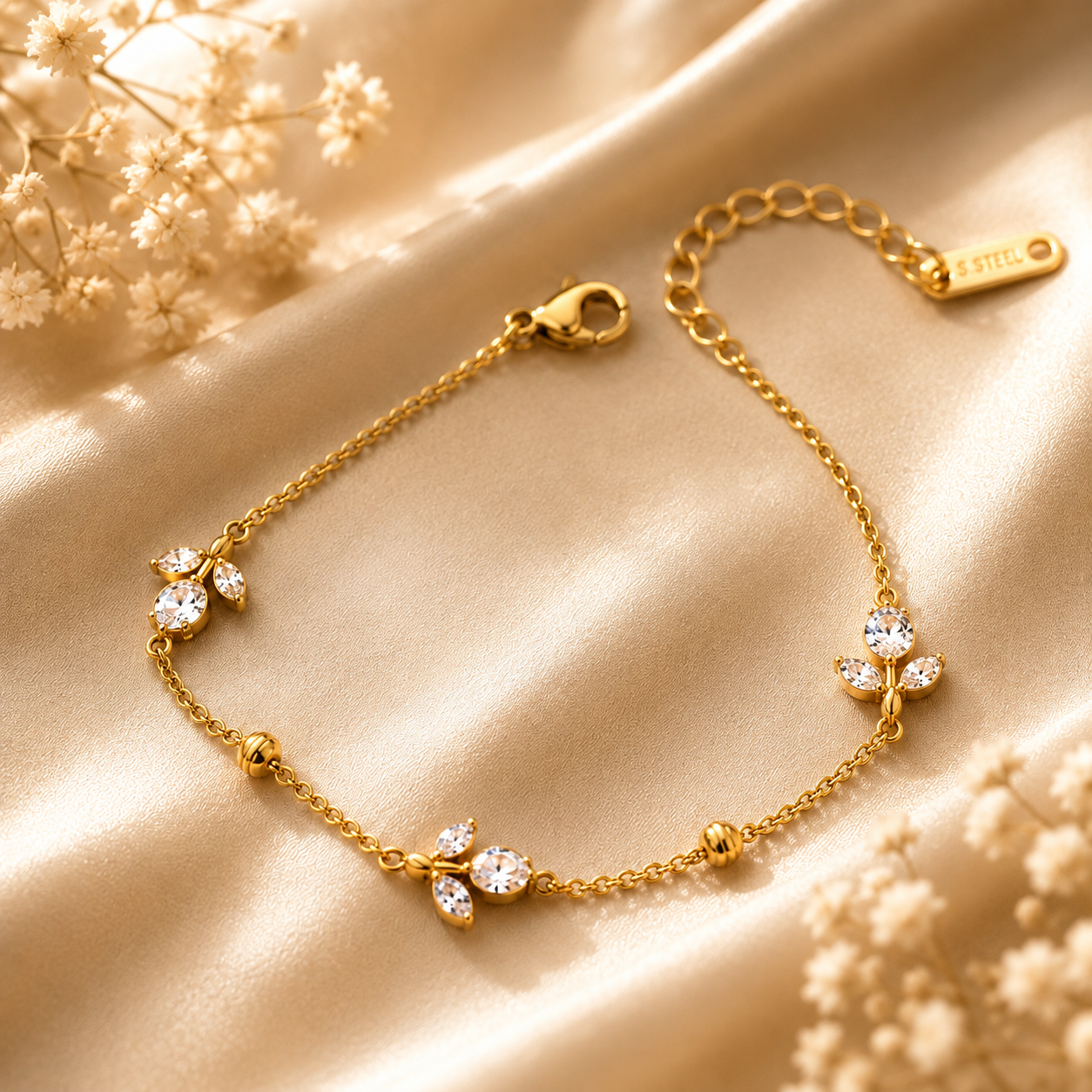 tulip-cz-gold-plated-bracelet-for-women-anti-tarnish-adjustable-floral-bracelet