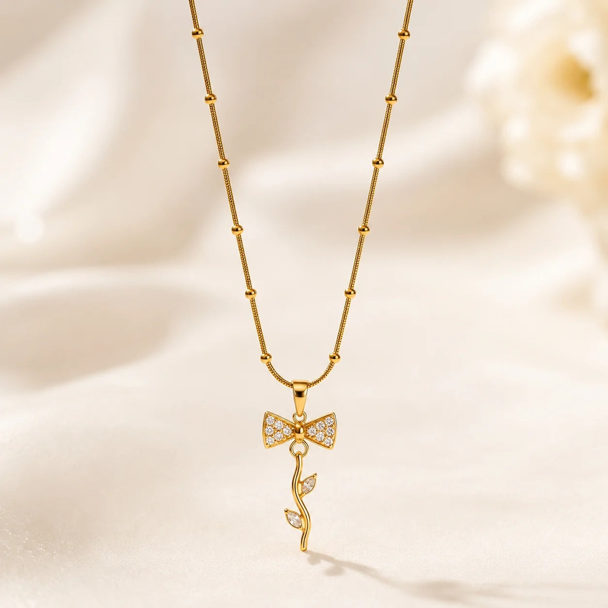 gold-bow-knot-pendant-necklace-for-women-anti-tarnish-cz-charm-stainless-steel-chain