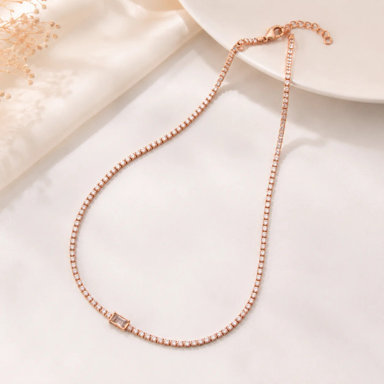 rose-gold-cz-tennis-necklace-for-women-anti-tarnish-stainless-steel-crystal-chain