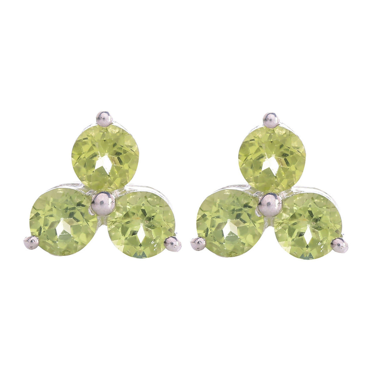 925 Sterling Silver Peridot Earrings for Women | Natural Light Green Gemstone Drop Earrings | Elegant Silver Jewelry